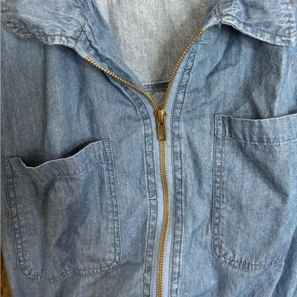 Charlotte Russe Denim Romper Shorts Size Small - Picture 5 of 11